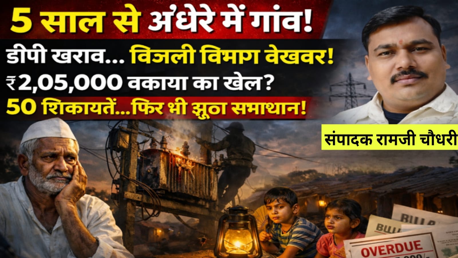 DP खराब…50 शिकायतें फिर भी झूठ ! बिजली विभाग का बड़ा खेल उजागर | मरे लोगों के नाम पर बिल |